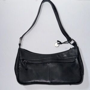 Charter Club Black Soft Leather Shoulder Bag